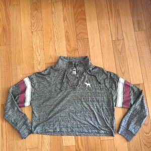PINK Victoria's Secret Gray Henley Top